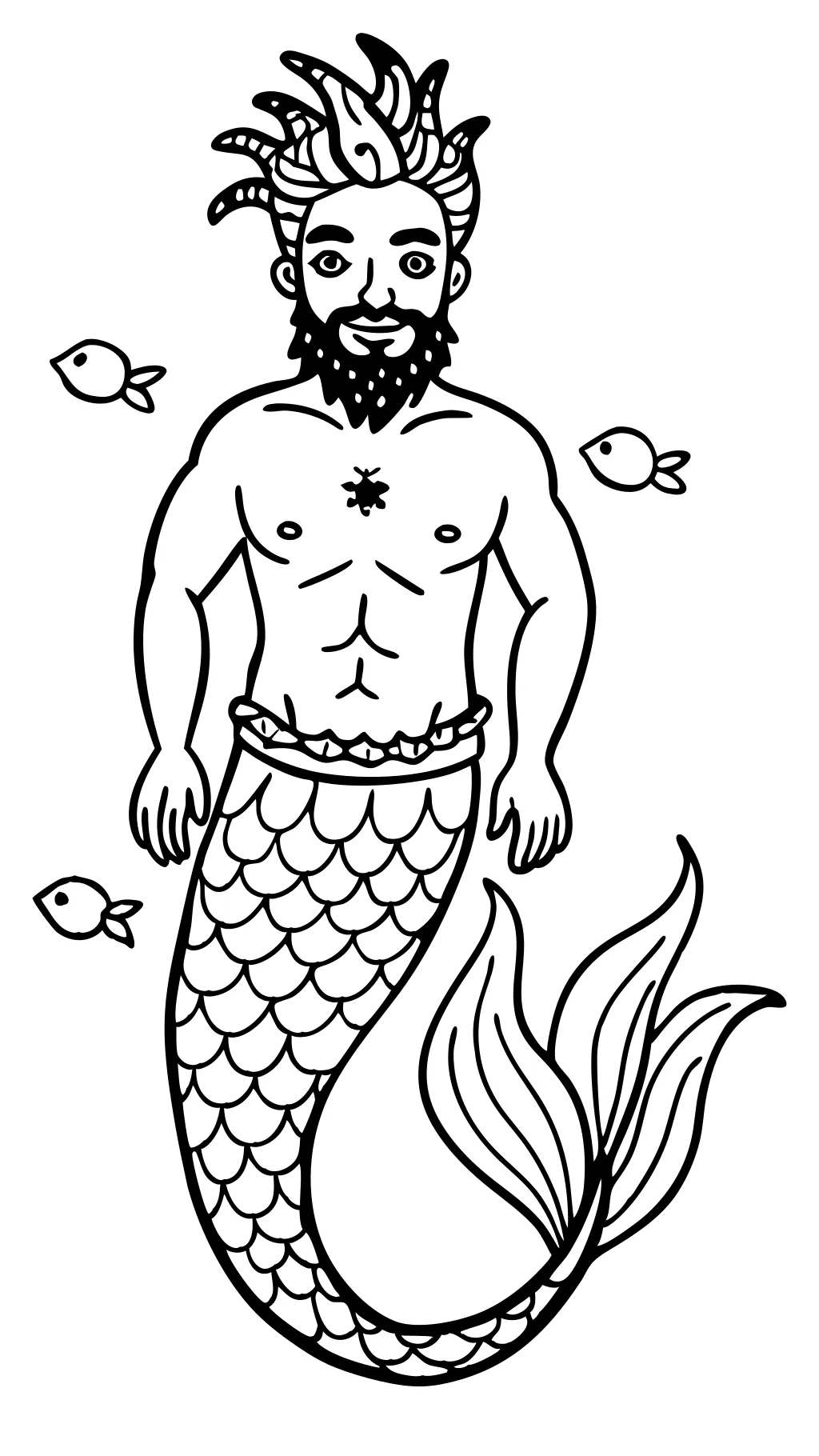 Merman para colorear